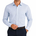 Chemise homme L en coton bleu clair à manches longues coupe classique