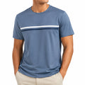 T-shirt homme M en polyester bleu à manches courtes style sport